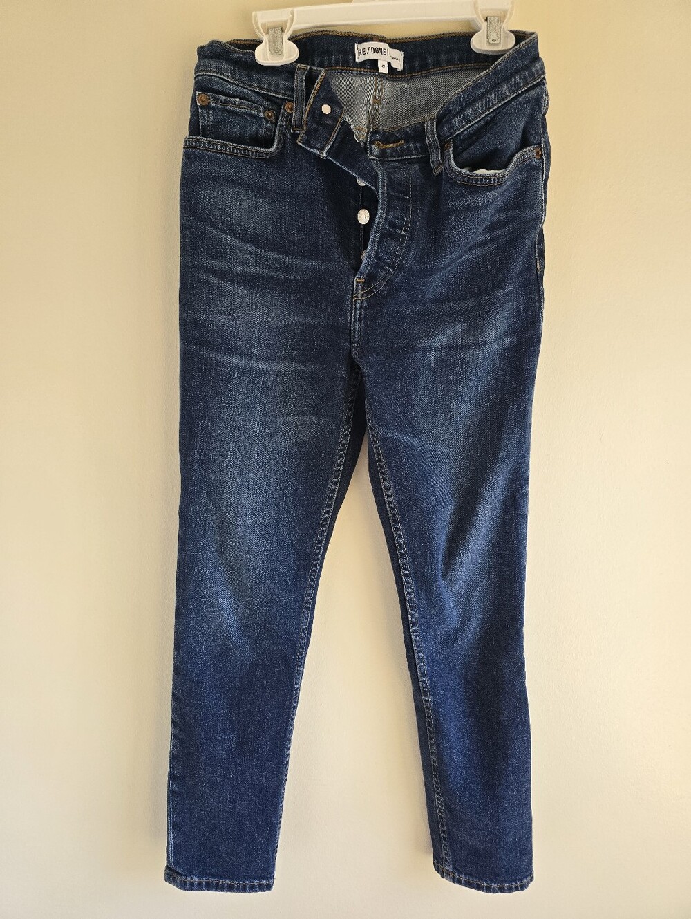 ReDone Denim Comfort Stretch High Waisted Ankle Crop